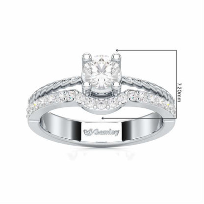 Radiant Mirage Solitaire Ring - White Gold - Image 5