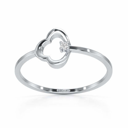 Clouding Silver Ring - White Gold - Image 2