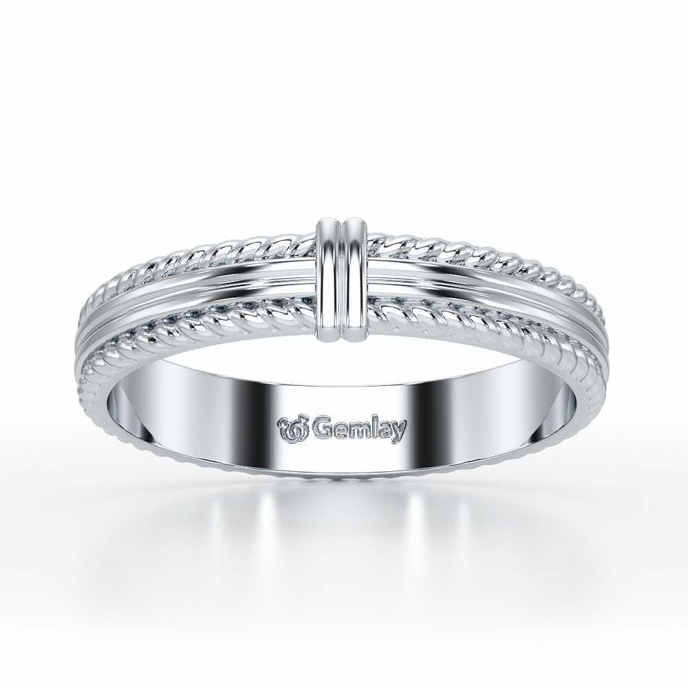Zyna Silver Ring For Women - White Gold - Image 2