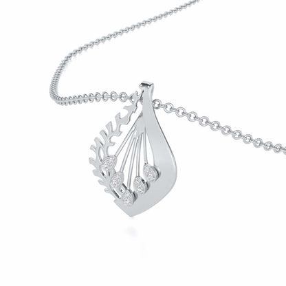 Enchanting Growth Silver Pendant - White Gold - Image 2