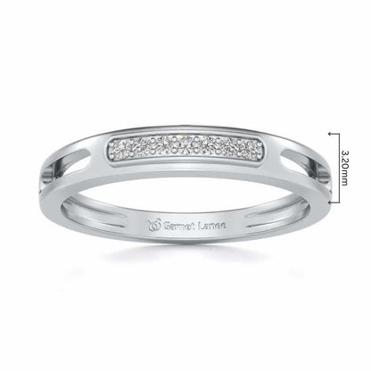 Simple Silver Band Ring - White Gold - Image 5
