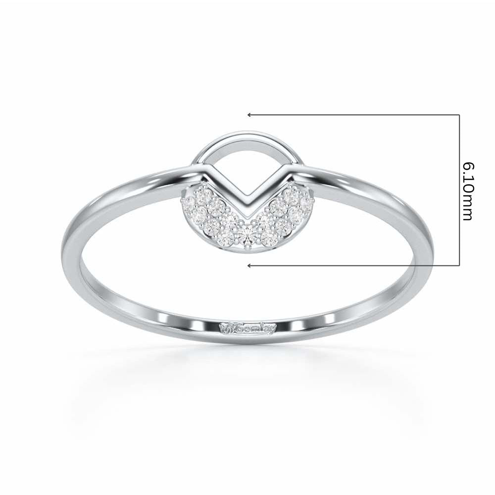 Luminous Loop Silver Ring - White Gold - Image 5