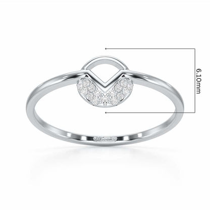 Luminous Loop Silver Ring - White Gold - Image 5