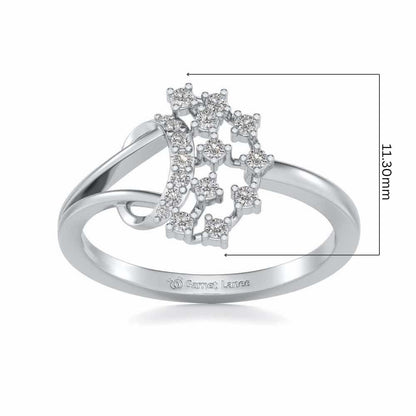 Heena Silver Ring - White Gold - Image 5