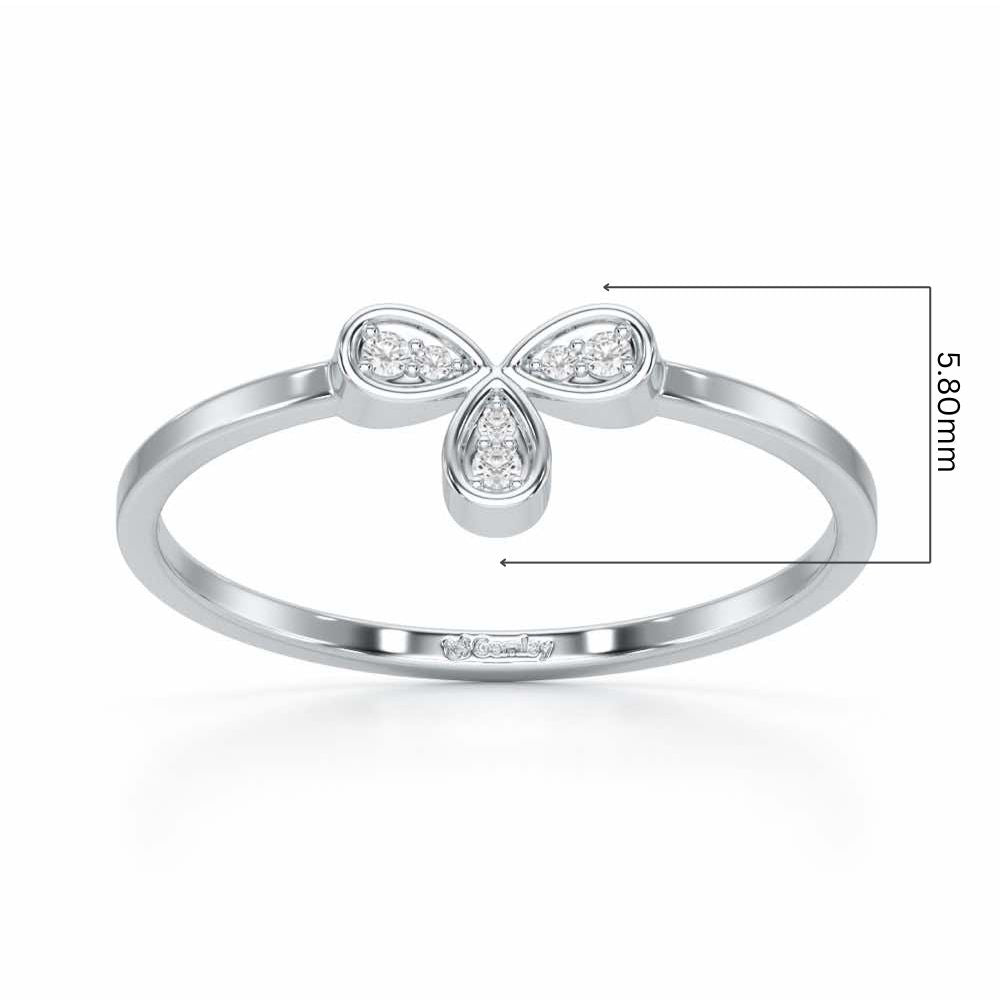 Glow Petals Silver Ring - White Gold - Image 5