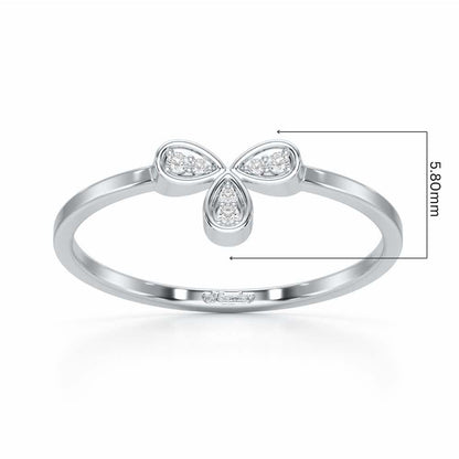 Glow Petals Silver Ring - White Gold - Image 5