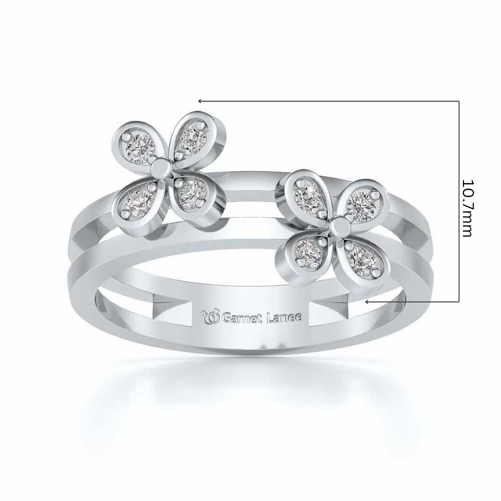 Luv-flora Silver Ring - White Gold - Image 5