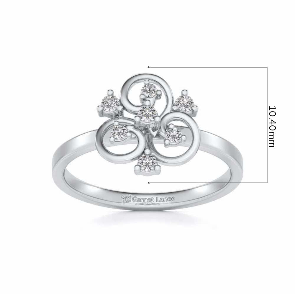 Ekani Silver Ring - White Gold - Image 5