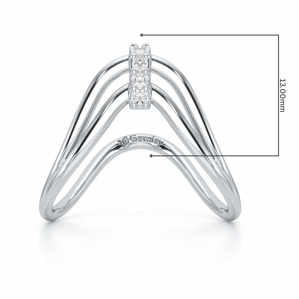 Holding Vanki Silver Ring - White Gold - Image 2