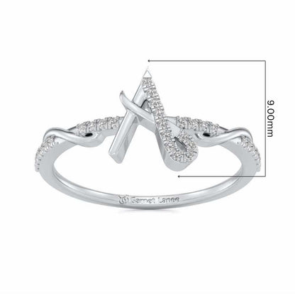 Dazzling A Silver Ring - White Gold - Image 5