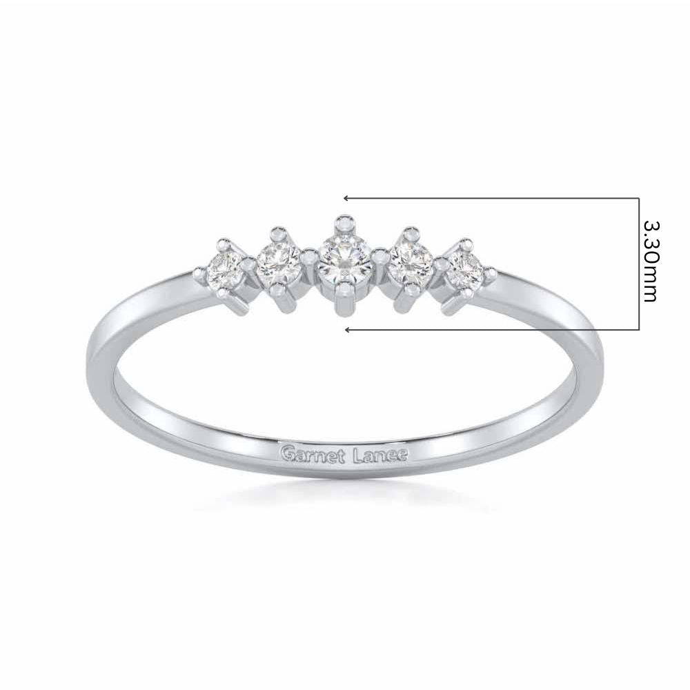 Midnight Mirage Silver Ring - White Gold - Image 5