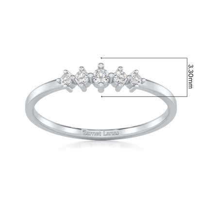 Midnight Mirage Silver Ring - White Gold - Image 5