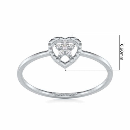 Lustrous Love Silver Ring - White Gold - Image 5