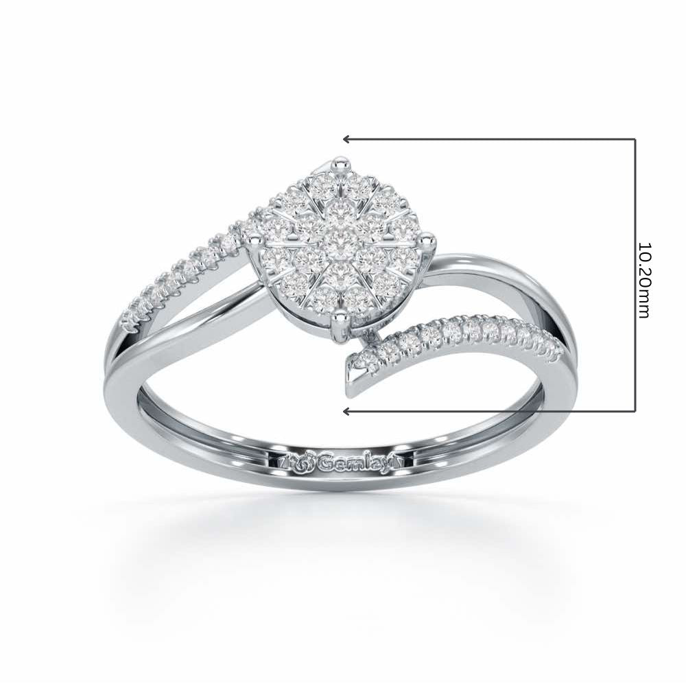 Shine Source Silver Ring - White Gold - Image 2