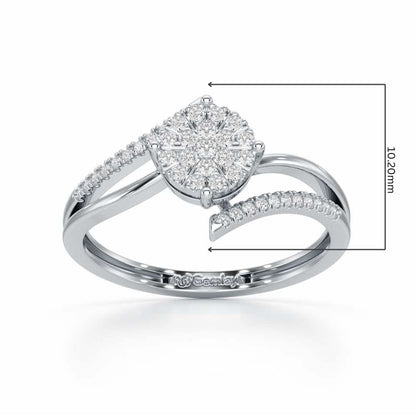 Shine Source Silver Ring - White Gold - Image 2