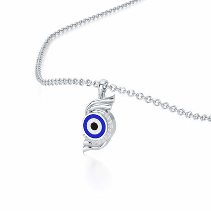 Mystic Protector Silver Pendant - White Gold - Image 2