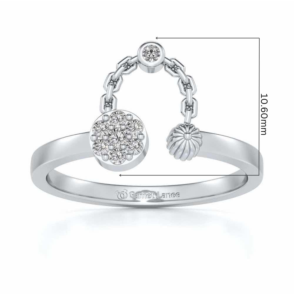 Anika Silver Ring - White Gold - Image 5