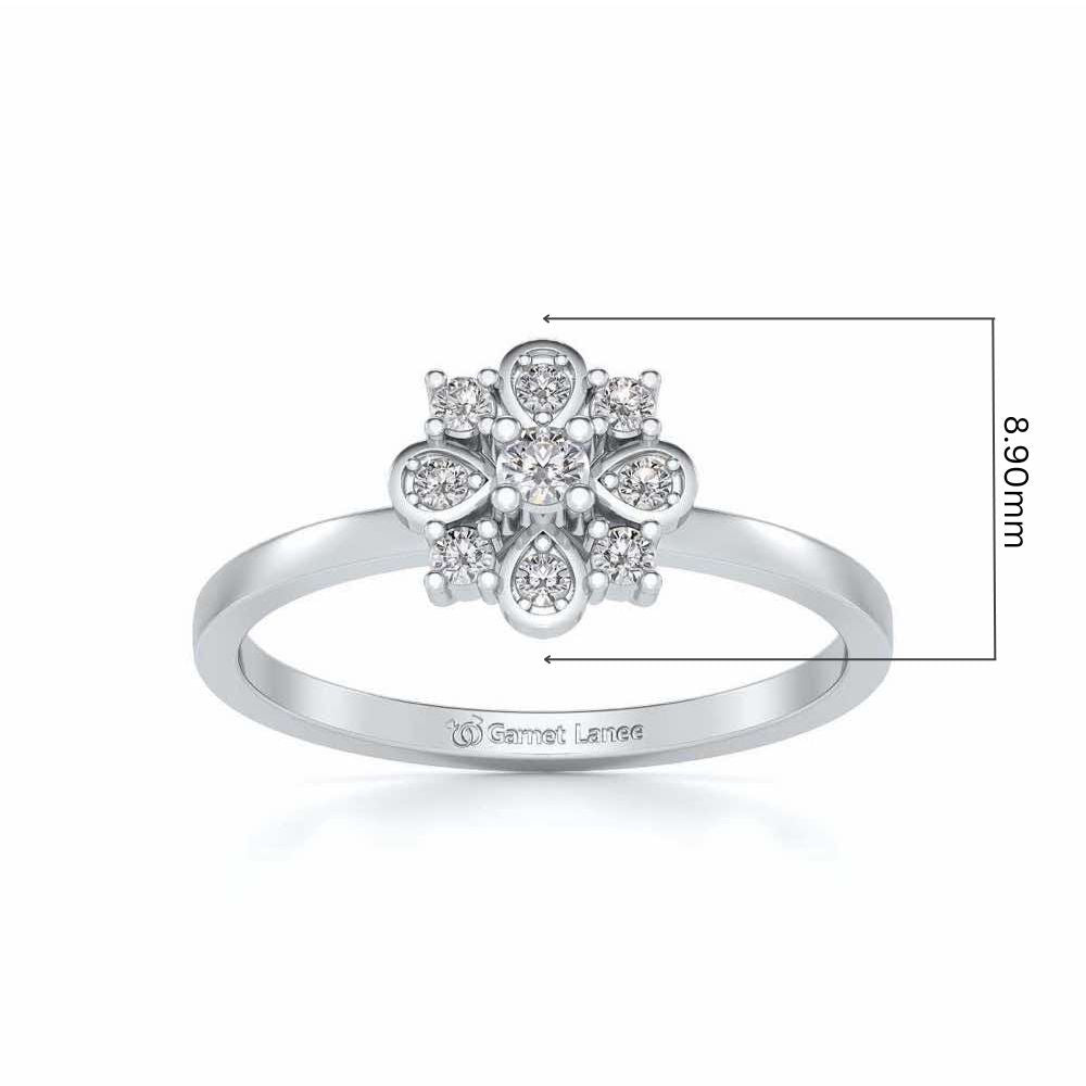 Amruta Silver Ring - White Gold - Image 5