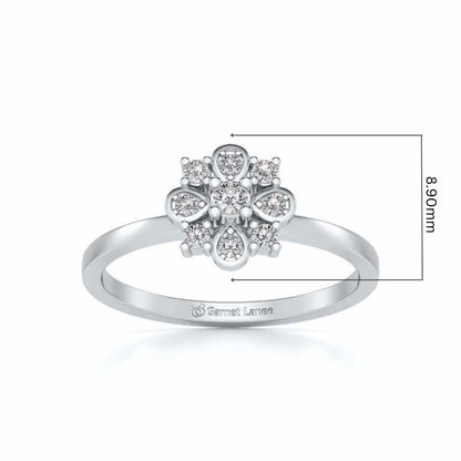 Amruta Silver Ring - White Gold - Image 5