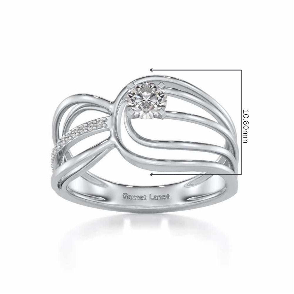 Sanchita Solitaire Ring - White Gold - Image 5