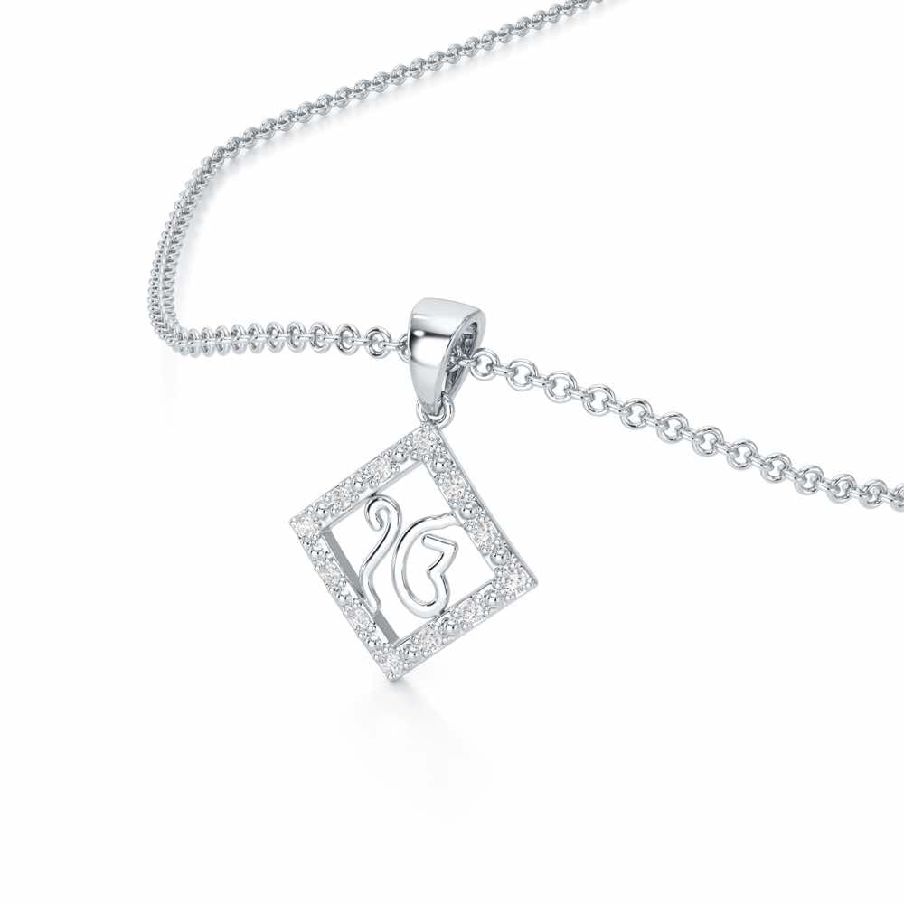 Divine Onkar Silver Pendant - White Gold - Image 2