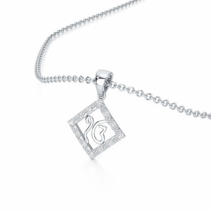 Divine Onkar Silver Pendant - White Gold - Image 2