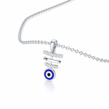 Guardian Watch Silver Pendant - White Gold - Image 2