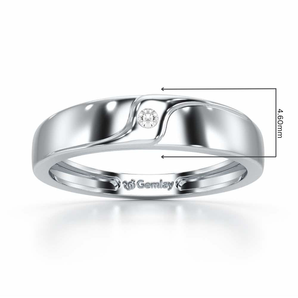 Noctura Silver Ring For Men - White Gold - Image 2