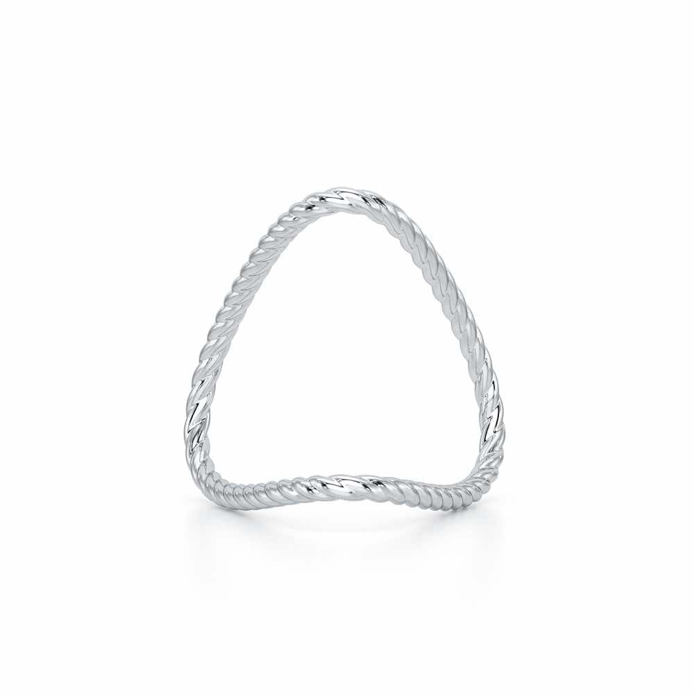 Esme Armlet Silver Ring - White Gold - Image 2