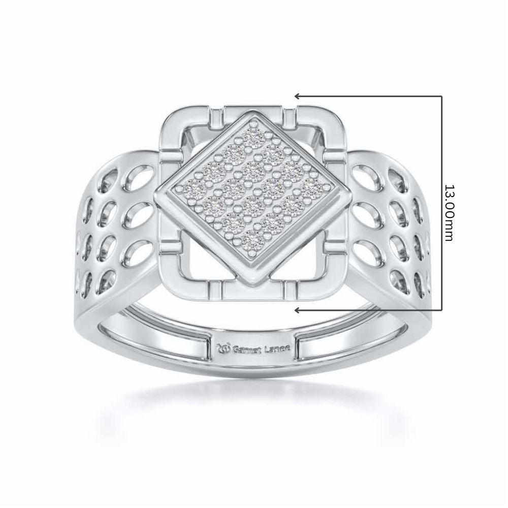 Taavish Silver Ring For Men - White Gold - Image 5