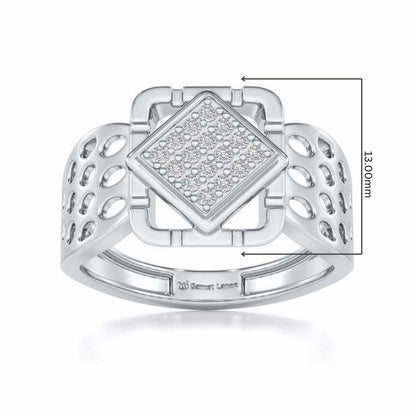 Taavish Silver Ring For Men - White Gold - Image 5