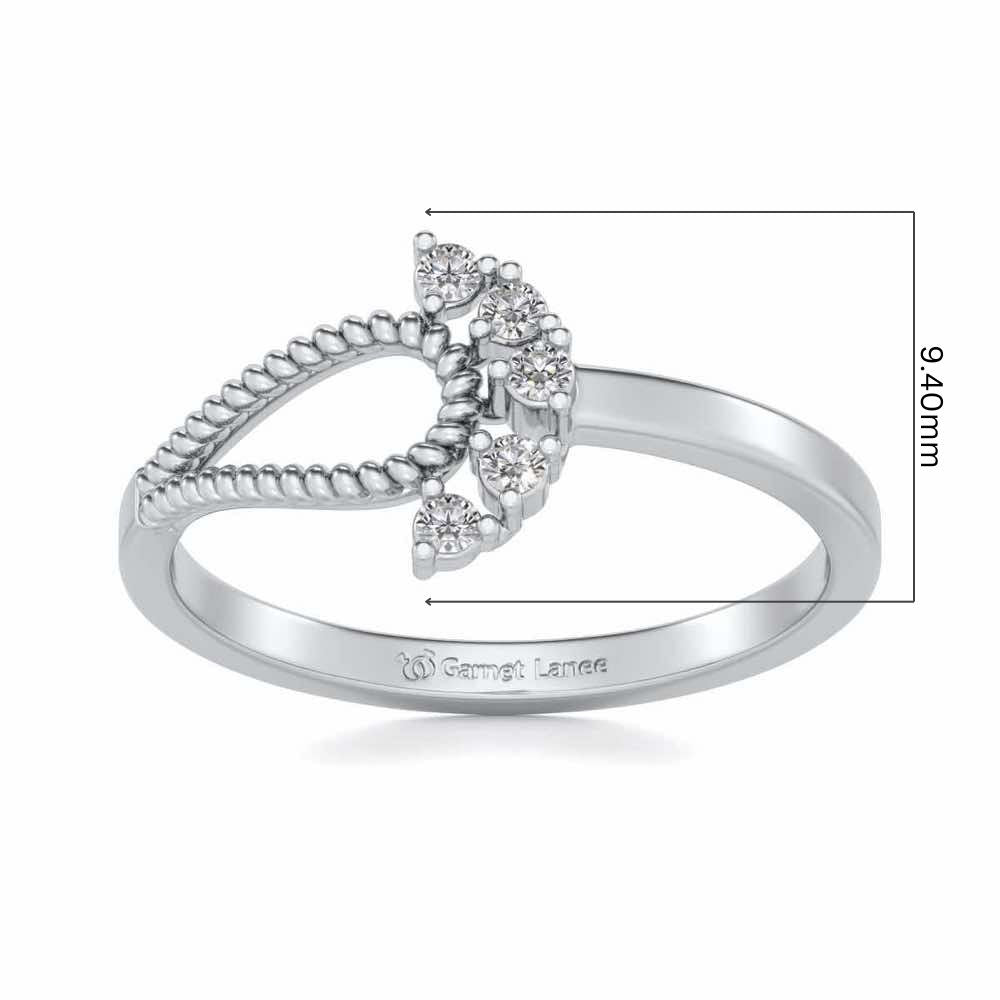 Pinnacle Silver Ring - White Gold - Image 5