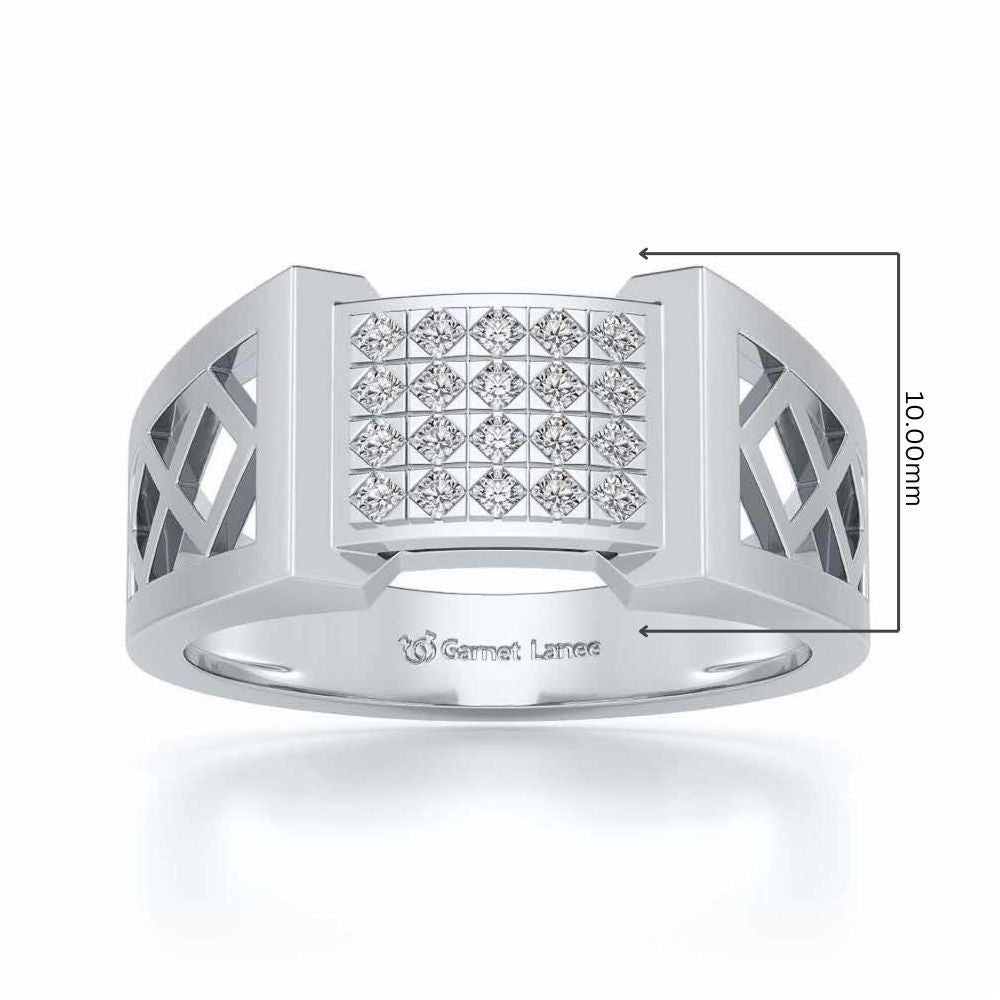 Impression Ring For Men - White Gold - Image 5