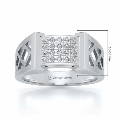 Impression Ring For Men - White Gold - Image 5