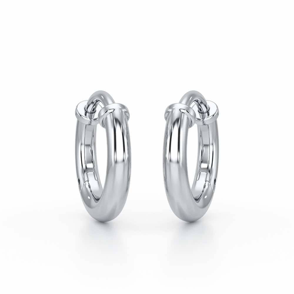 Tiny Glints Bali Earrings - White Gold - Image 2