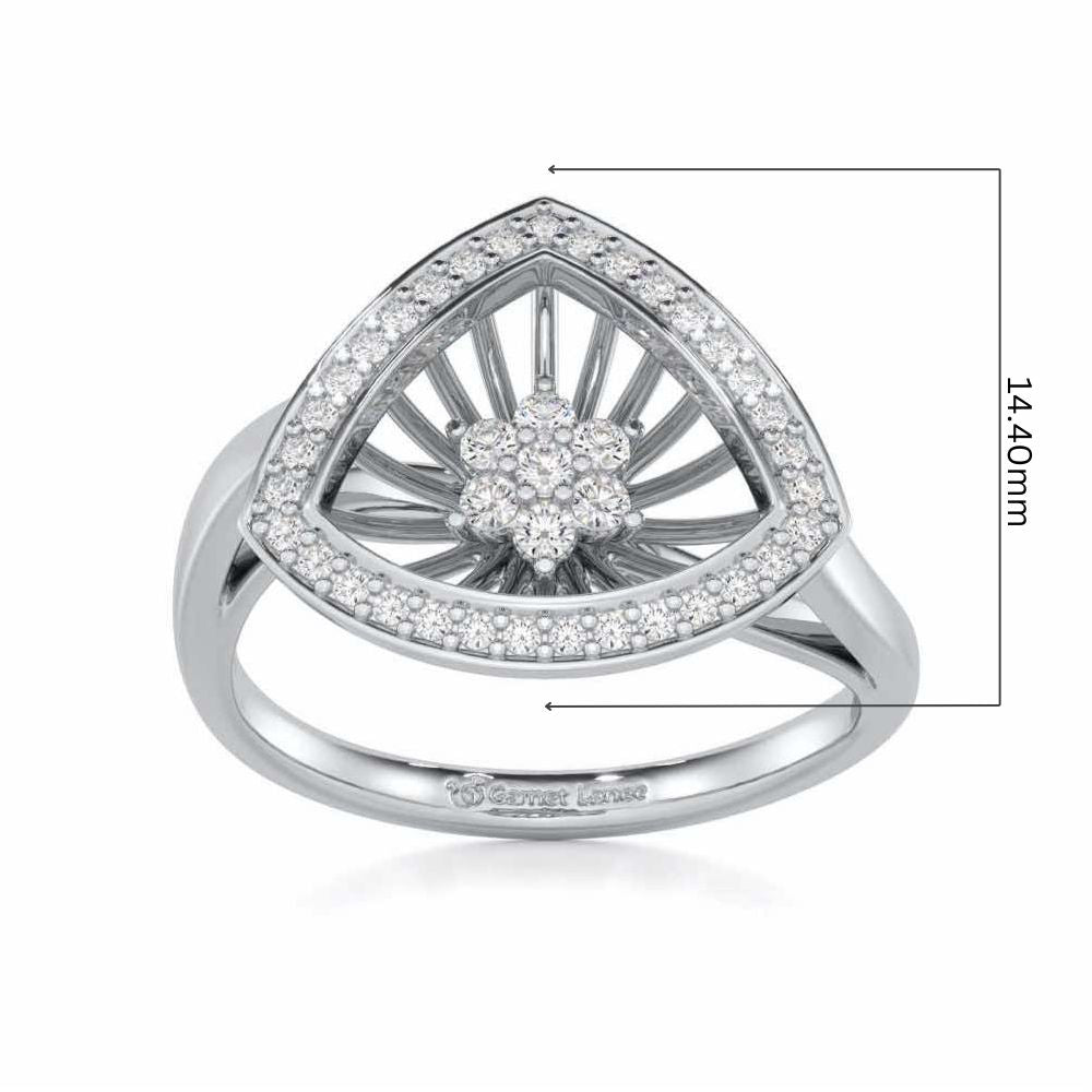 Fluid Aura Silver Ring - White Gold - Image 5