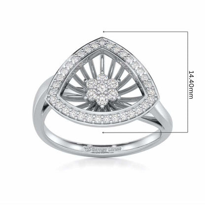 Fluid Aura Silver Ring - White Gold - Image 5