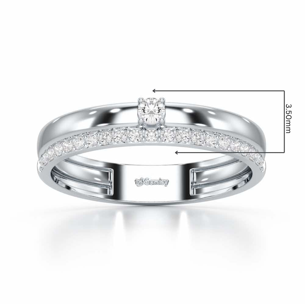 The Bliss Hint Silver Ring - White Gold - Image 2