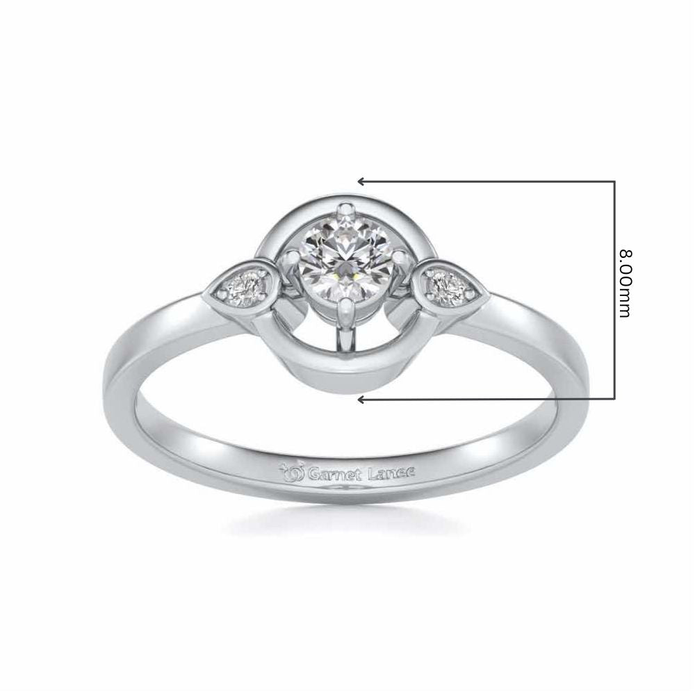Dept Of Eyes Solitaire Silver Ring - White Gold - Image 5