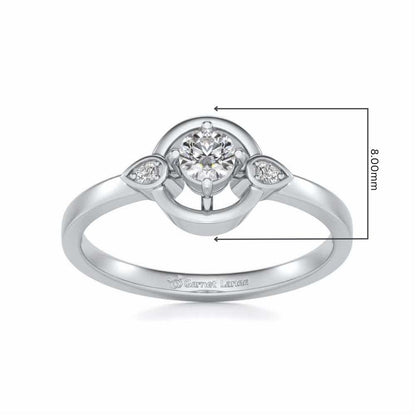 Dept Of Eyes Solitaire Silver Ring - White Gold - Image 5