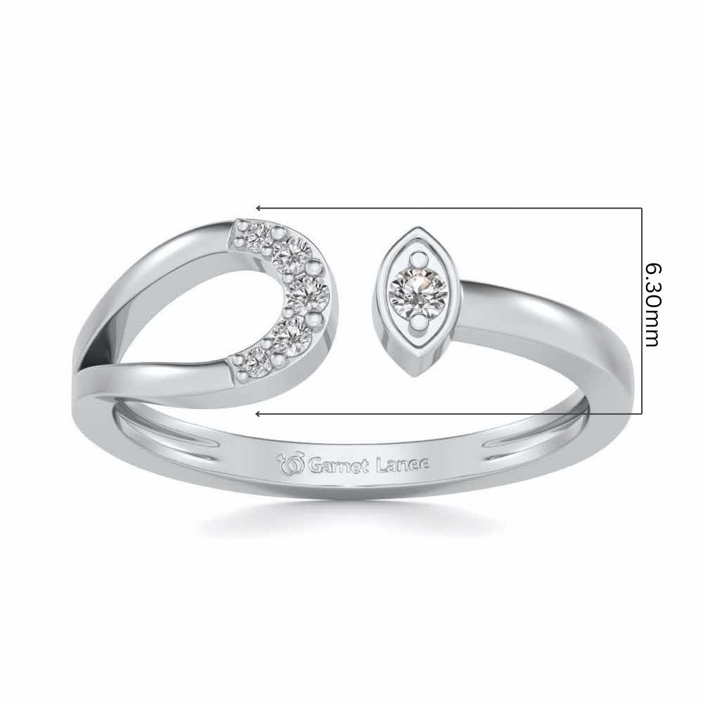 Ira Silver Ring - White Gold - Image 5