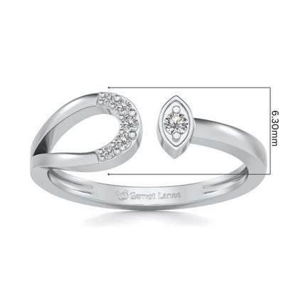 Ira Silver Ring - White Gold - Image 5