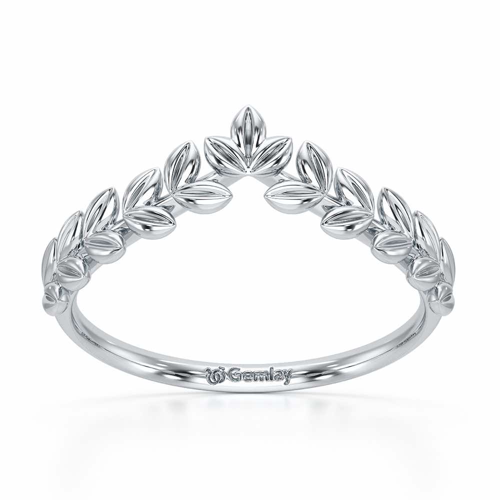 Fenny Frill Apex Silver Ring - White Gold - Image 2