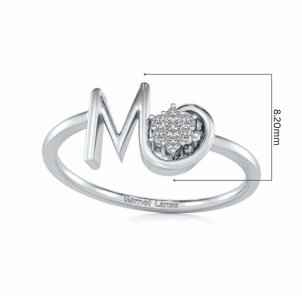 Blossom M Silver Ring - White Gold - Image 5
