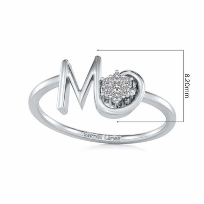 Blossom M Silver Ring - White Gold - Image 5