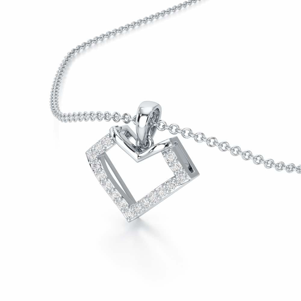Sparkle Dew Silver Pendant - White Gold - Image 2