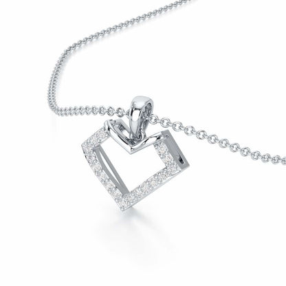 Sparkle Dew Silver Pendant - White Gold - Image 2