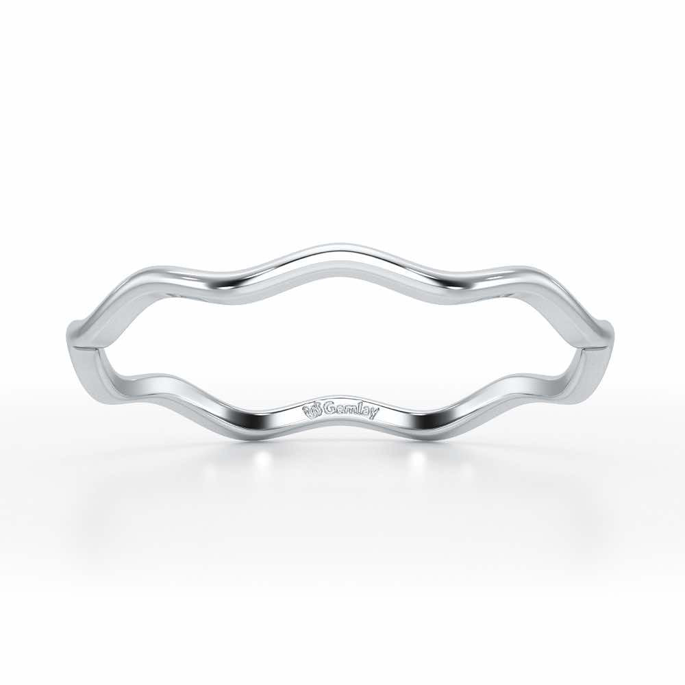 Helix Sheen Silver Ring - White Gold - Image 2