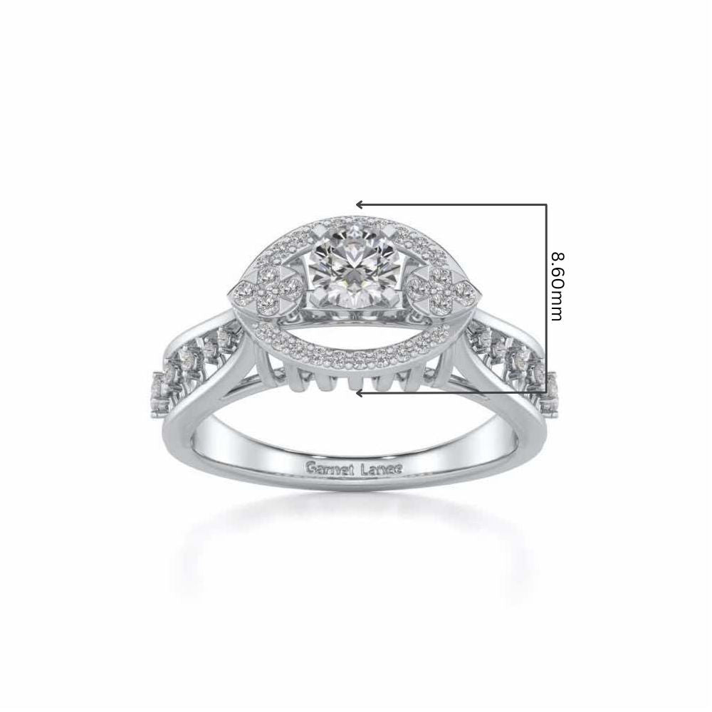 Amera Solitaire Ring - White Gold - Image 5