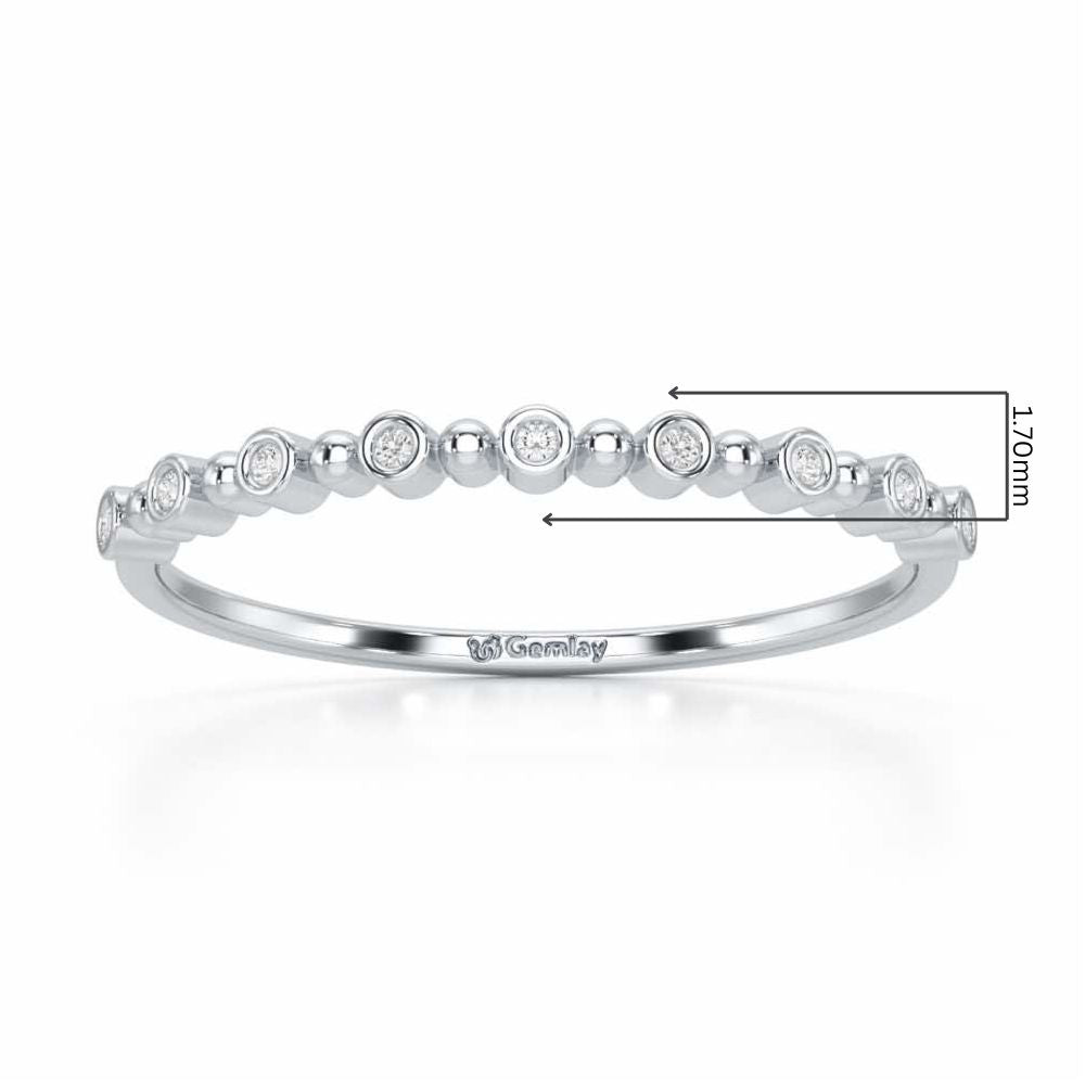 Cute Sheen Silver Ring - White Gold - Image 2